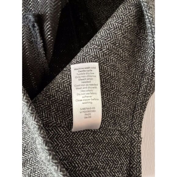 Athleta Womens Small Delancey Black Herringbone High Rise Tight In Black Pocket - Picture 14 of 14